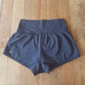 Black Lululemon running training shorts 4
